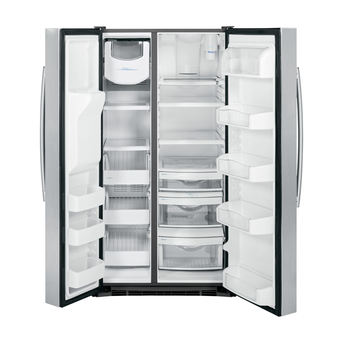 GE Profile™ 21.7 Cu. Ft. Bottom-Freezer Refrigerator with Freezer Compartment Door | TCX22PACBB ...